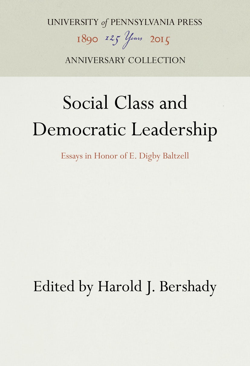 Book cover image for Social Class and Democratic Leadership ISBN: 9781512800609