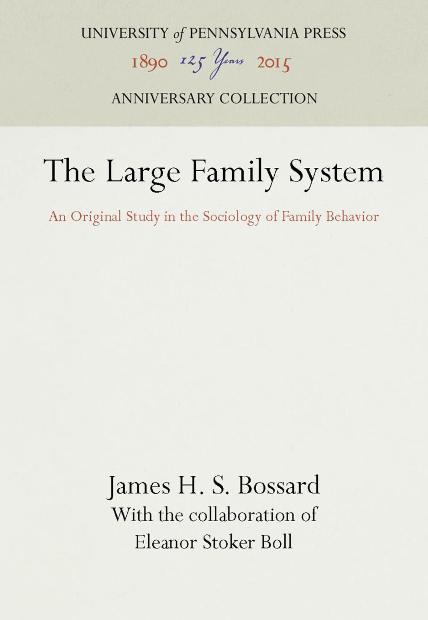 Cover image for The Large Family System ISBN 9781512800807