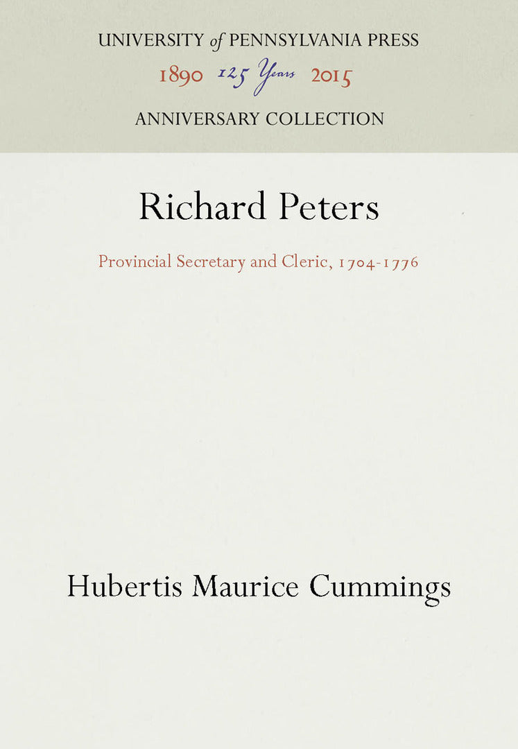 Cover image for Richard Peters ISBN 9781512801613