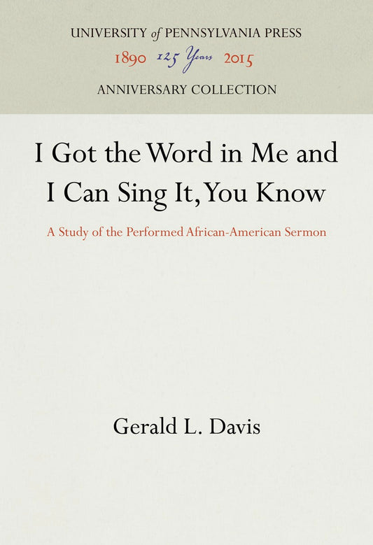 I Got the Word in Me and I Can Sing It, You Know