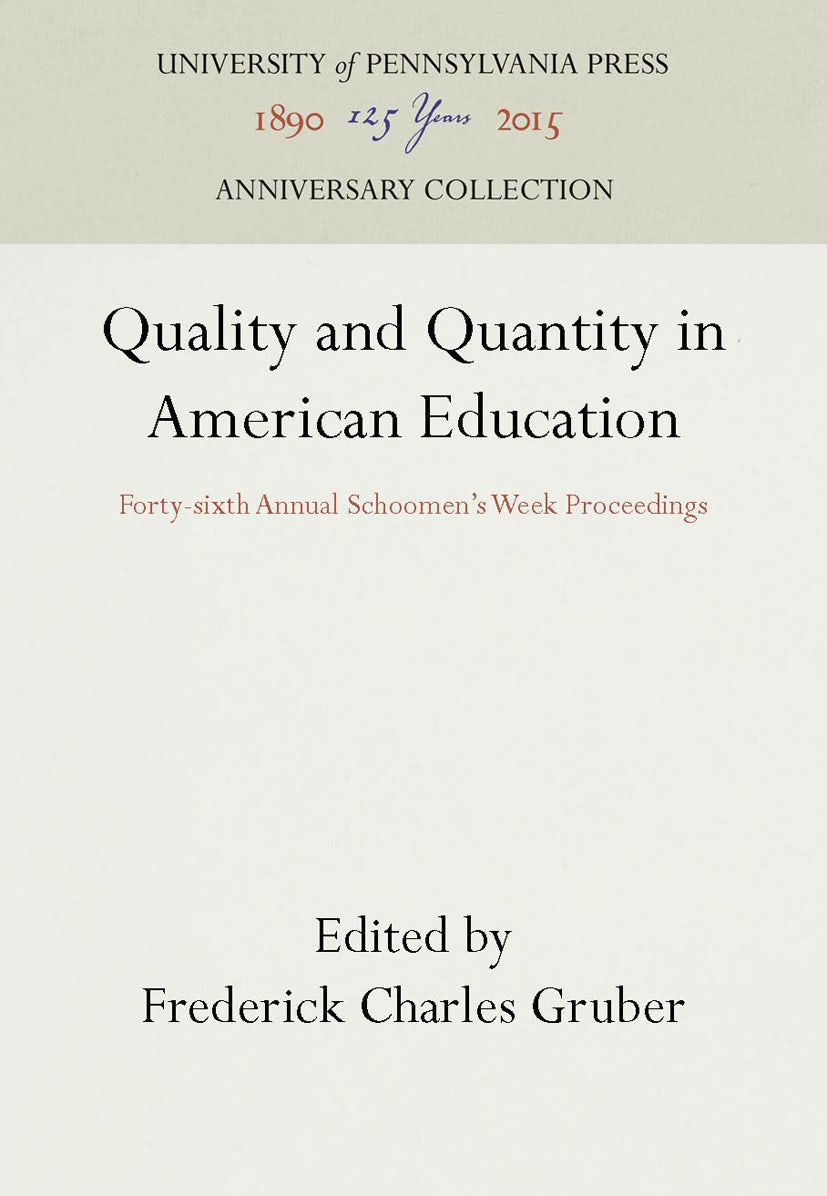 Book cover image for Quality and Quantity in American Education ISBN: 9781512802153