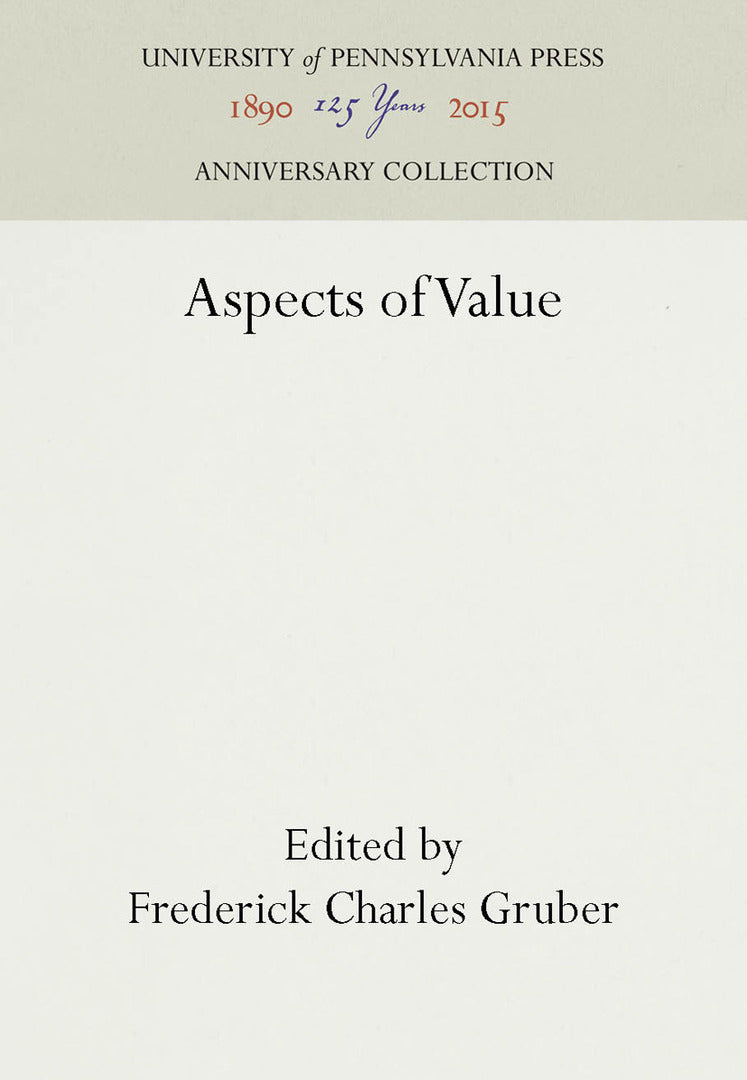 Cover image for Aspects of Value ISBN 9781512802207