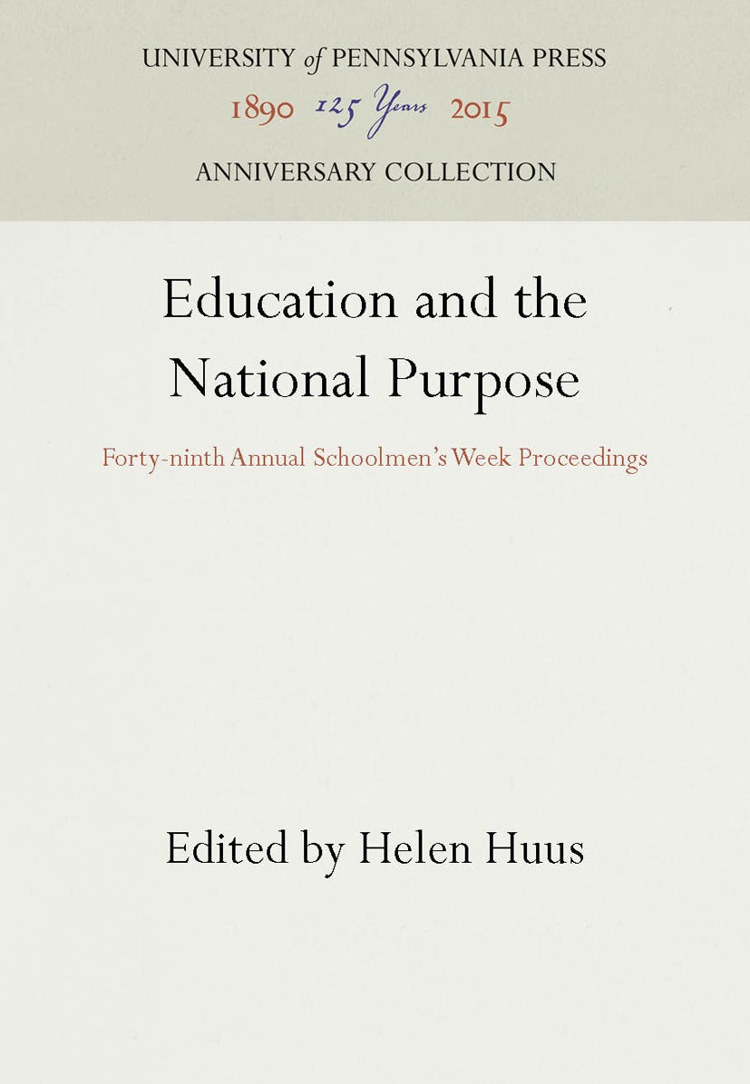 Book cover image for Education and the National Purpose ISBN: 9781512802955