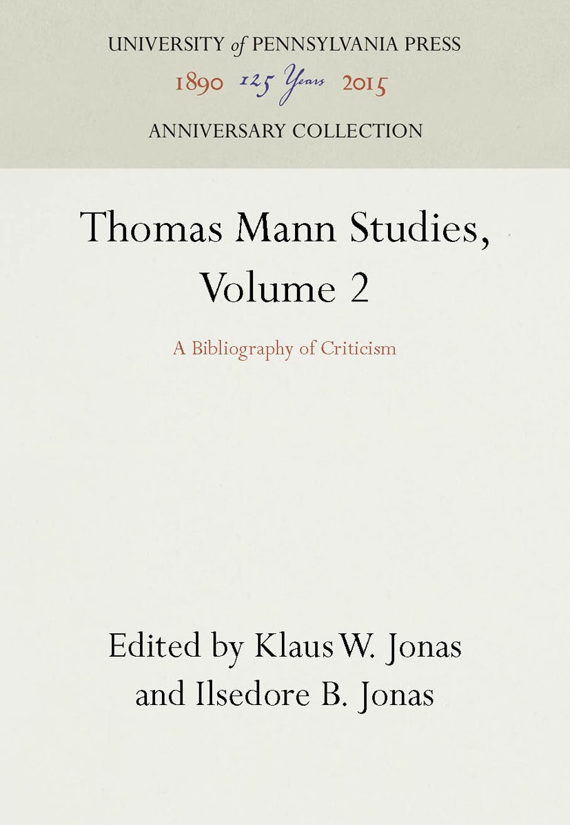 Book cover image for Thomas Mann Studies, Volume 2 ISBN: 9781512803211