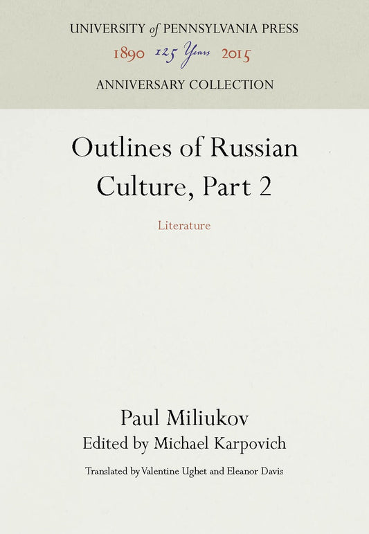 Outlines of Russian Culture, Part 2
