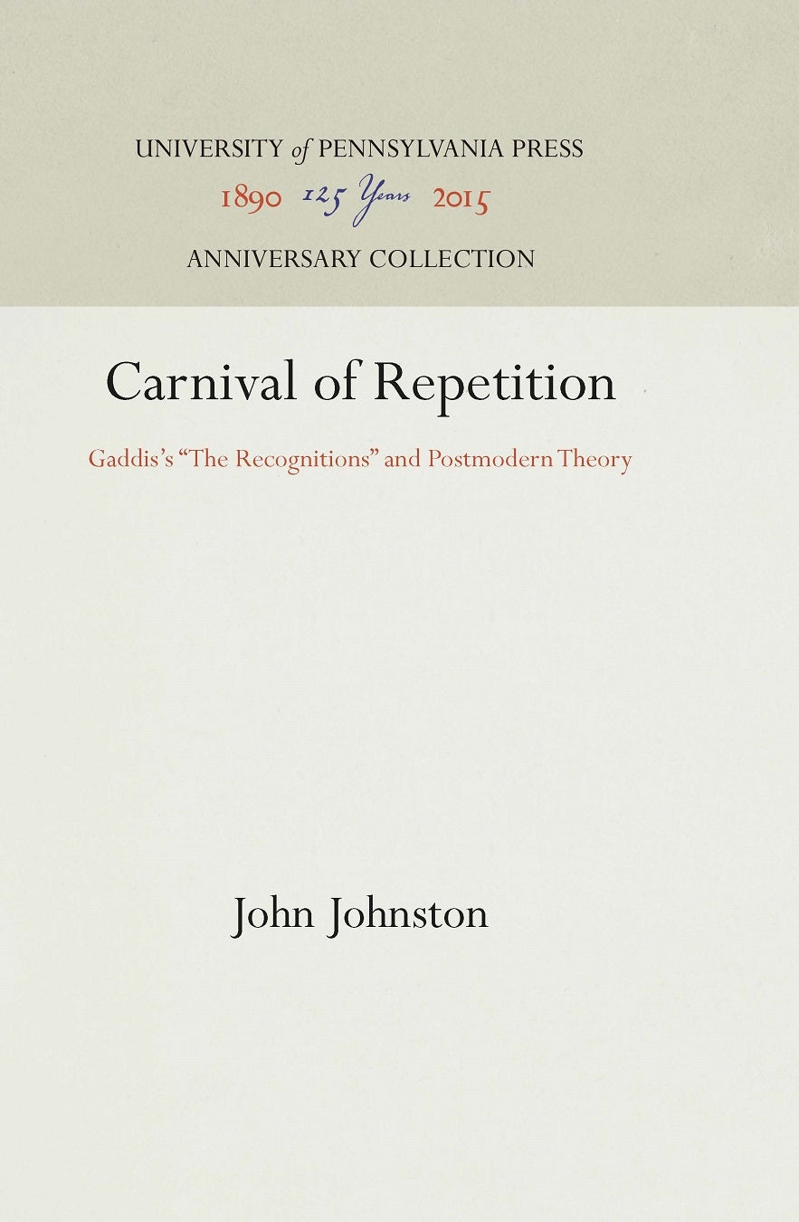Book cover image for Carnival of Repetition ISBN: 9781512806427
