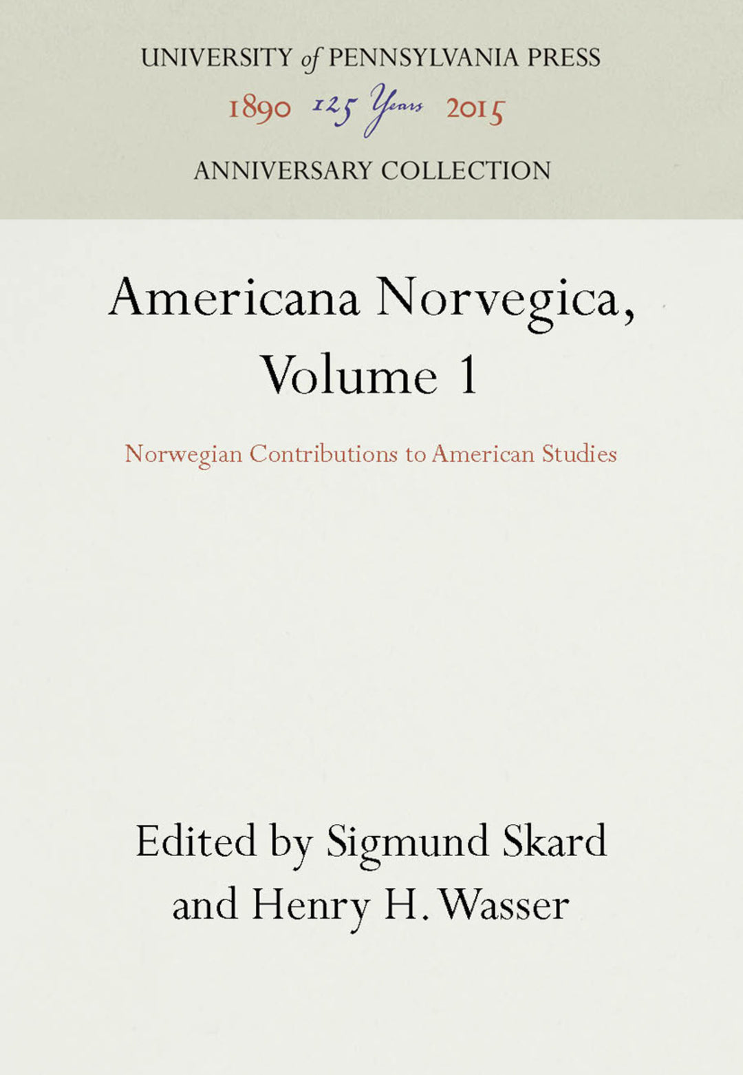 Cover image for Americana Norvegica, Volume 1 ISBN 9781512806922