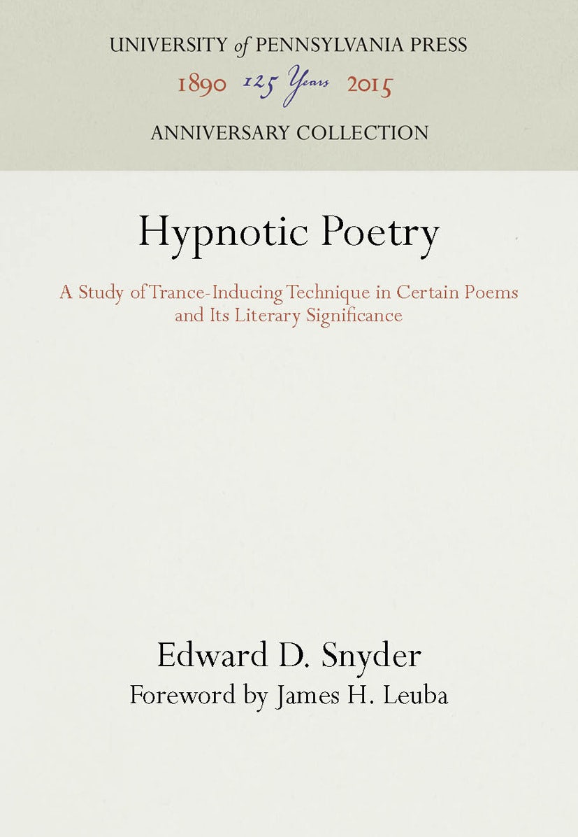 Book cover image for Hypnotic Poetry ISBN: 9781512807448