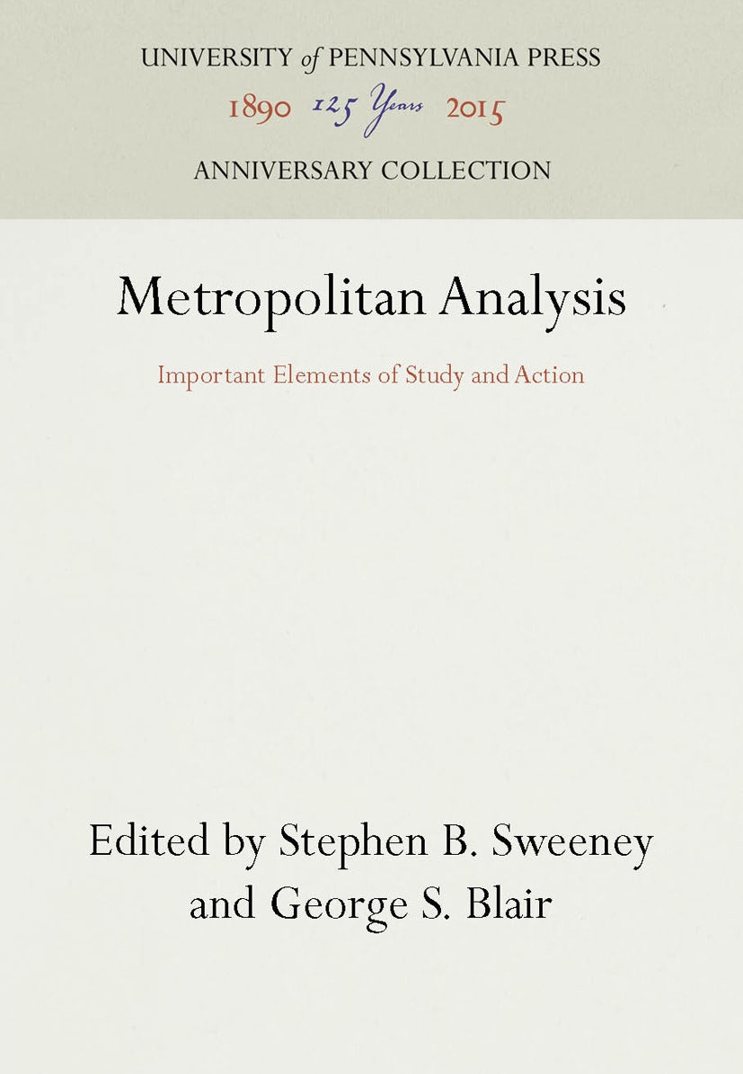 Book cover image for Metropolitan Analysis ISBN: 9781512807769