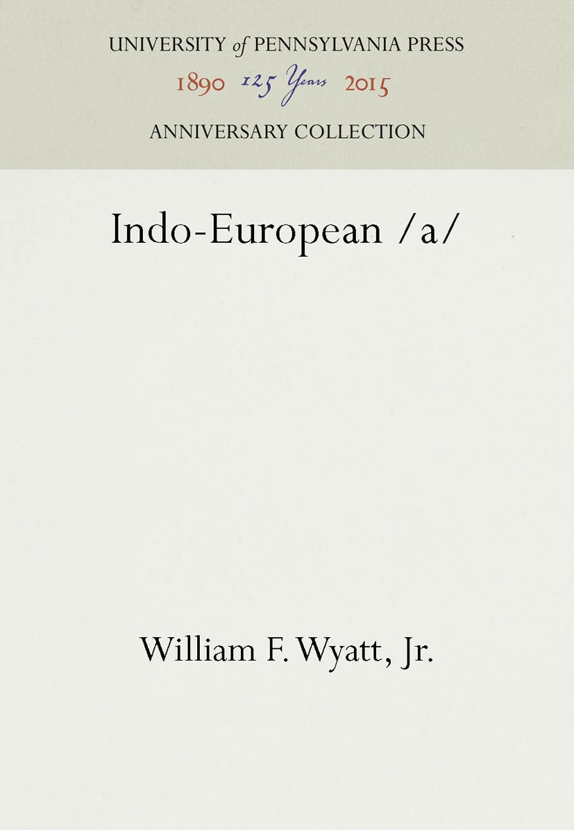 Book cover image for Indo-European /a/ ISBN: 9781512809213