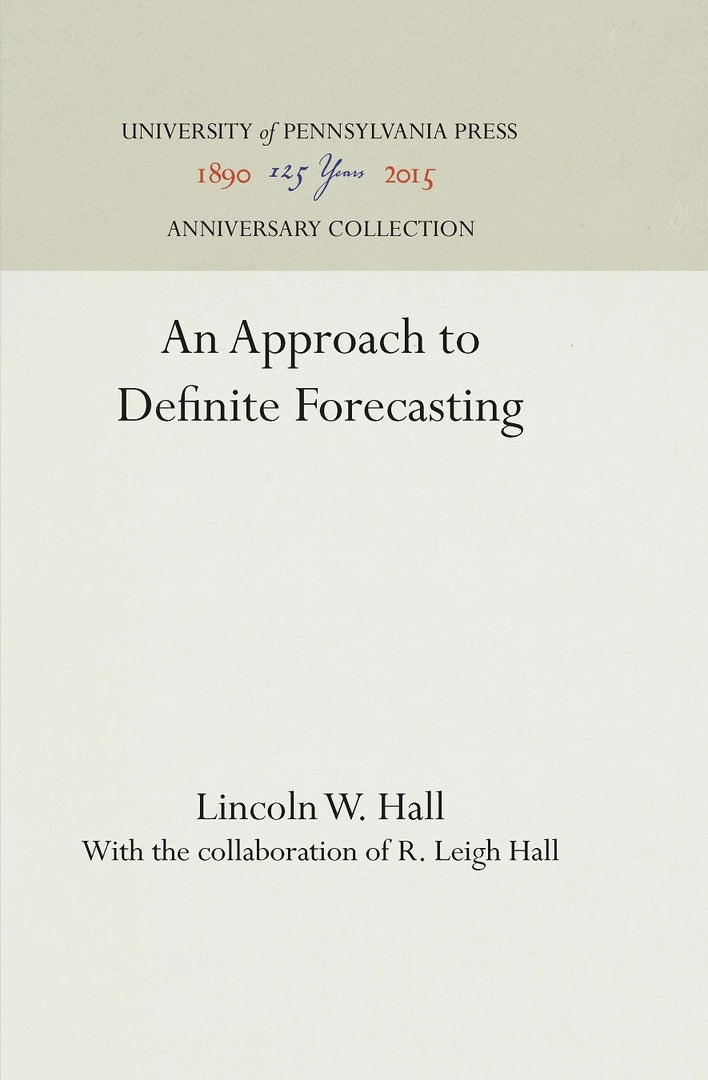 Cover image for An Approach to Definite Forecasting ISBN 9781512812077