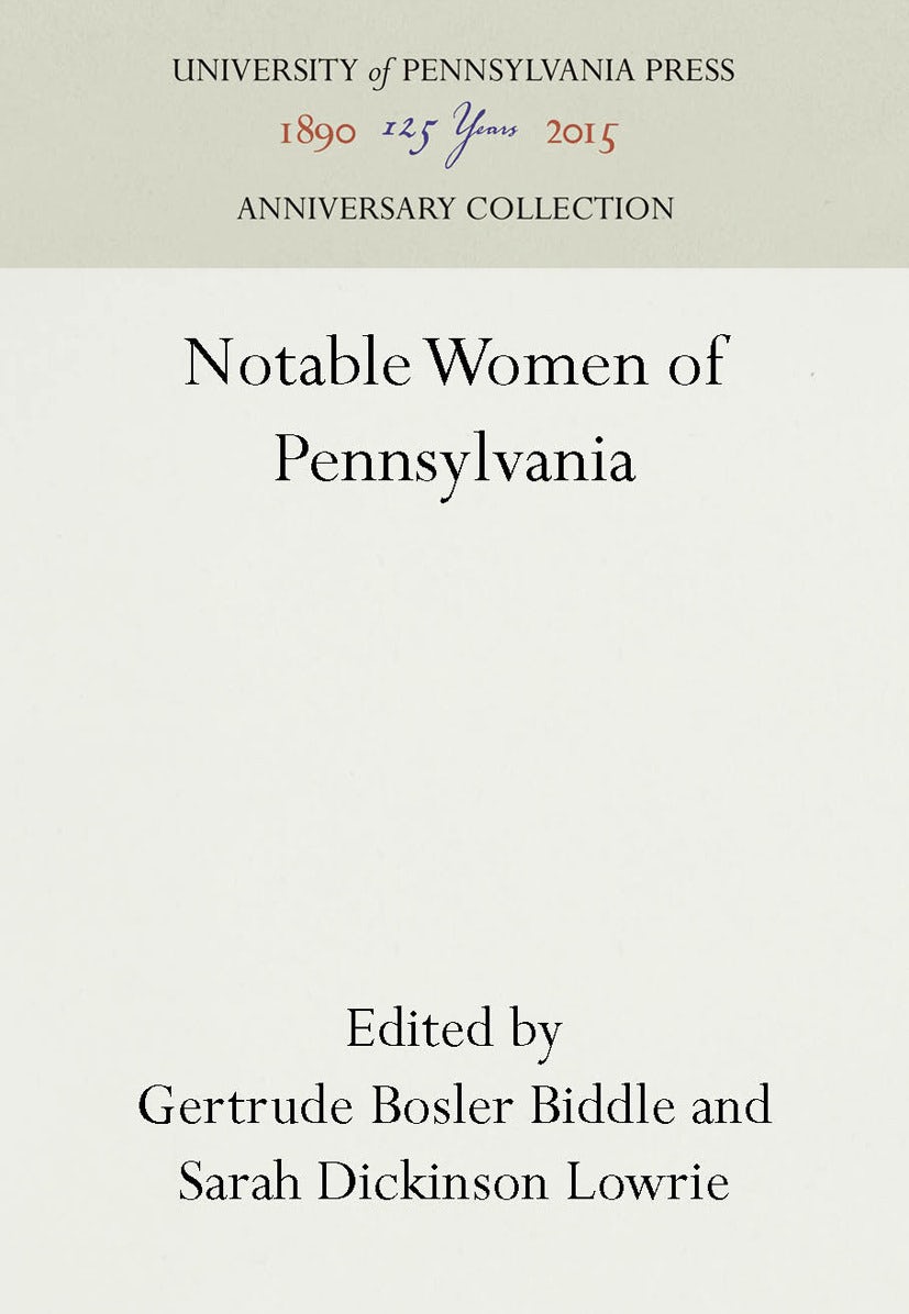 Book cover image for Notable Women of Pennsylvania ISBN: 9781512814477