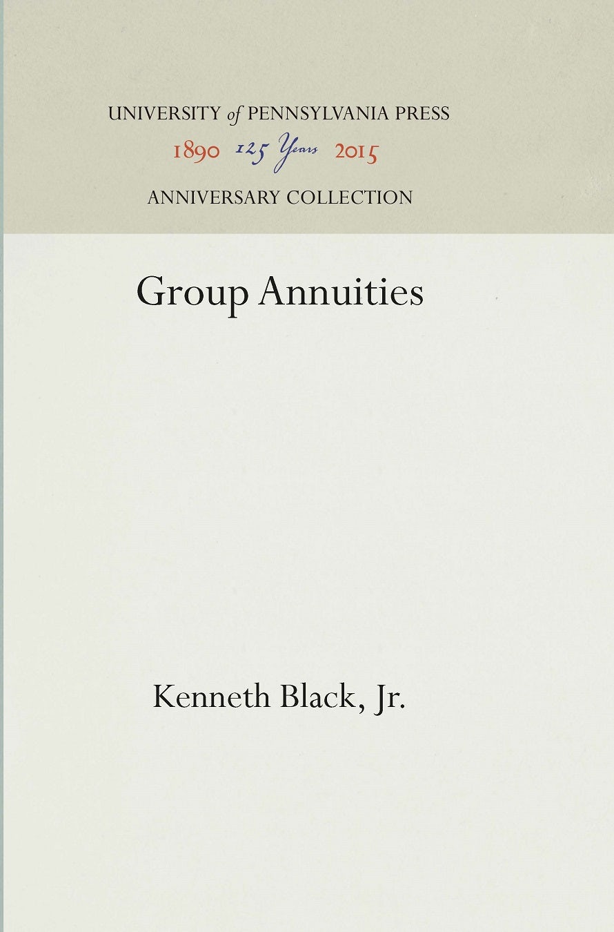 Book cover image for Group Annuities ISBN: 9781512814514