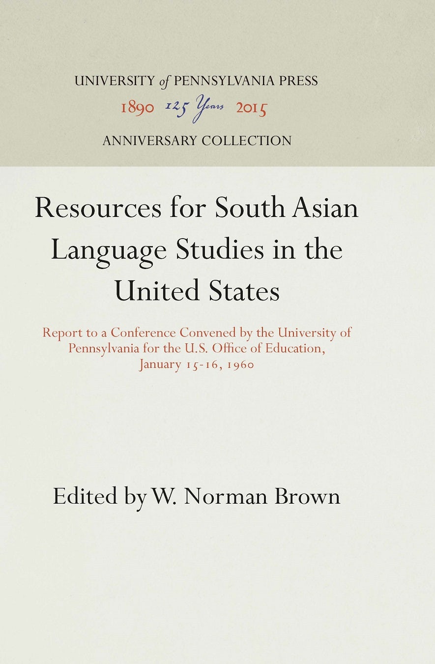 Book cover image for Resources for South Asian Language Studies in the United States ISBN: 9781512814897