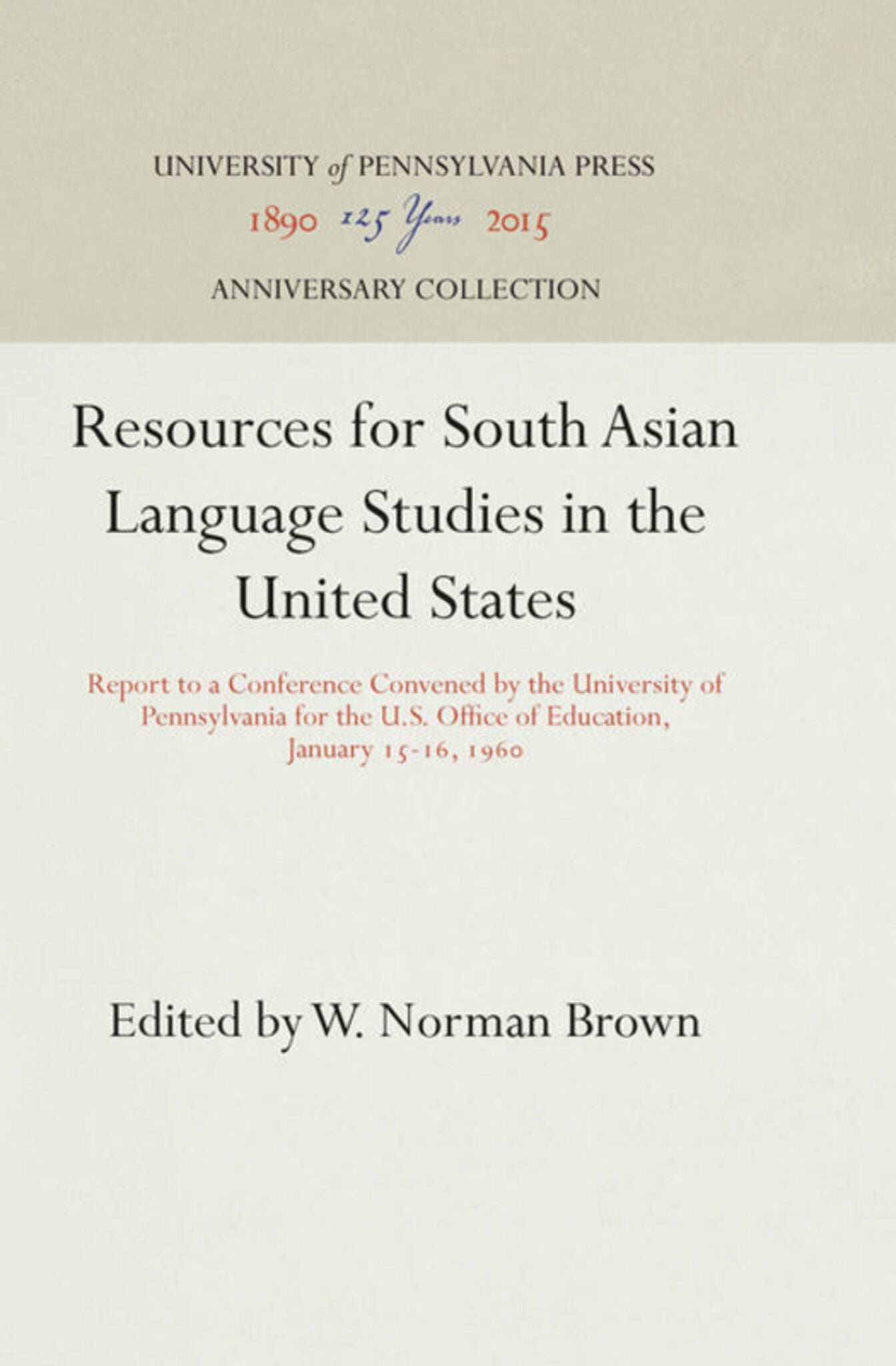 Cover image for Resources for South Asian Language Studies in the United States ISBN 9781512814897