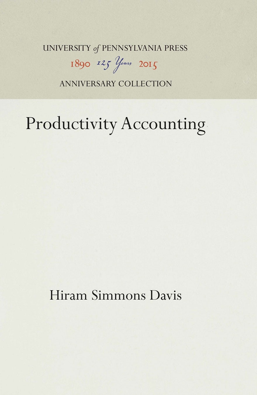 Book cover image for Productivity Accounting ISBN: 9781512815450
