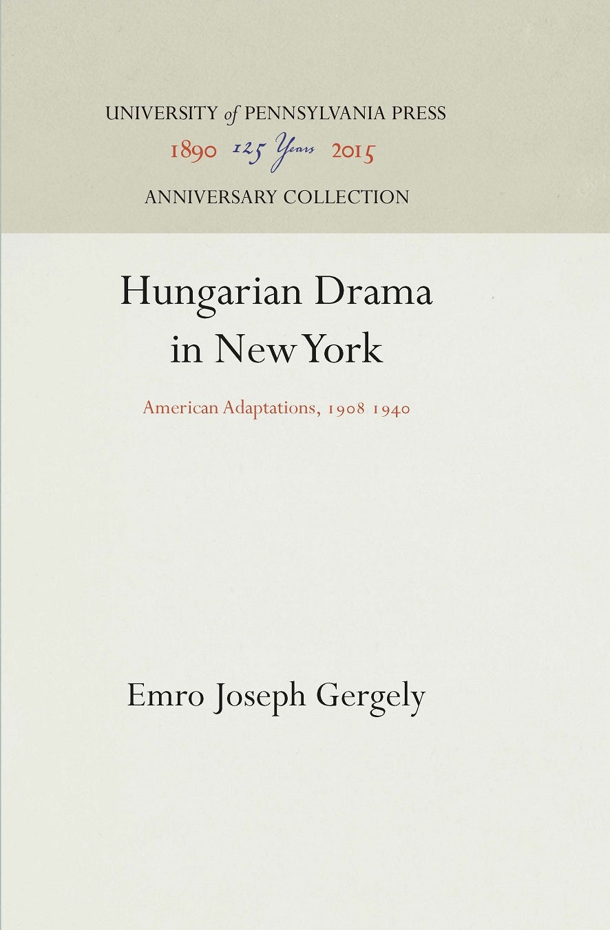 Book cover image for Hungarian Drama in New York ISBN: 9781512816211