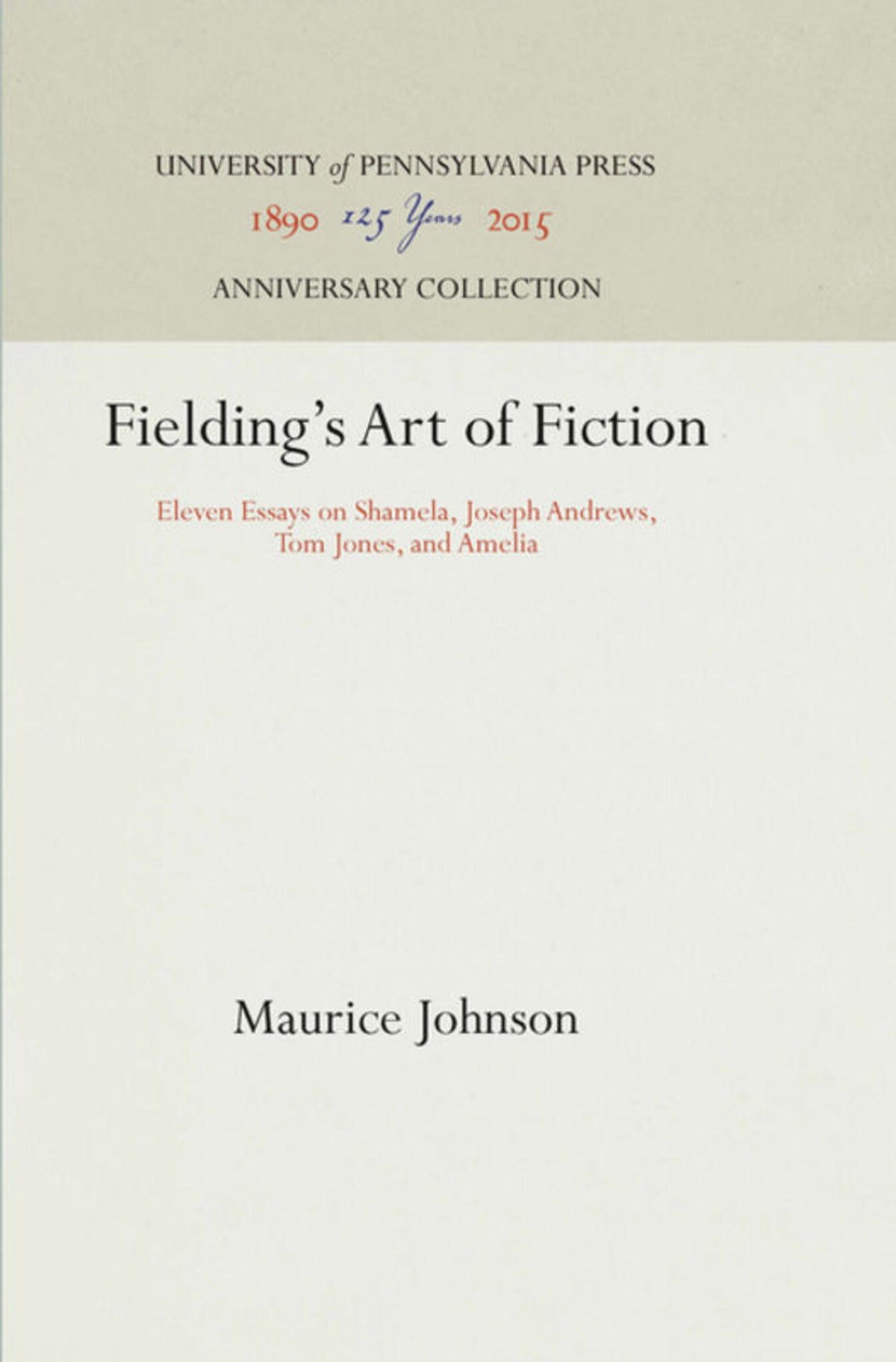 Cover image for Fielding's Art of Fiction ISBN 9781512817195