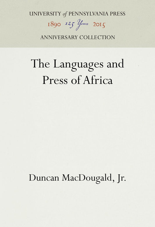 The Languages and Press of Africa