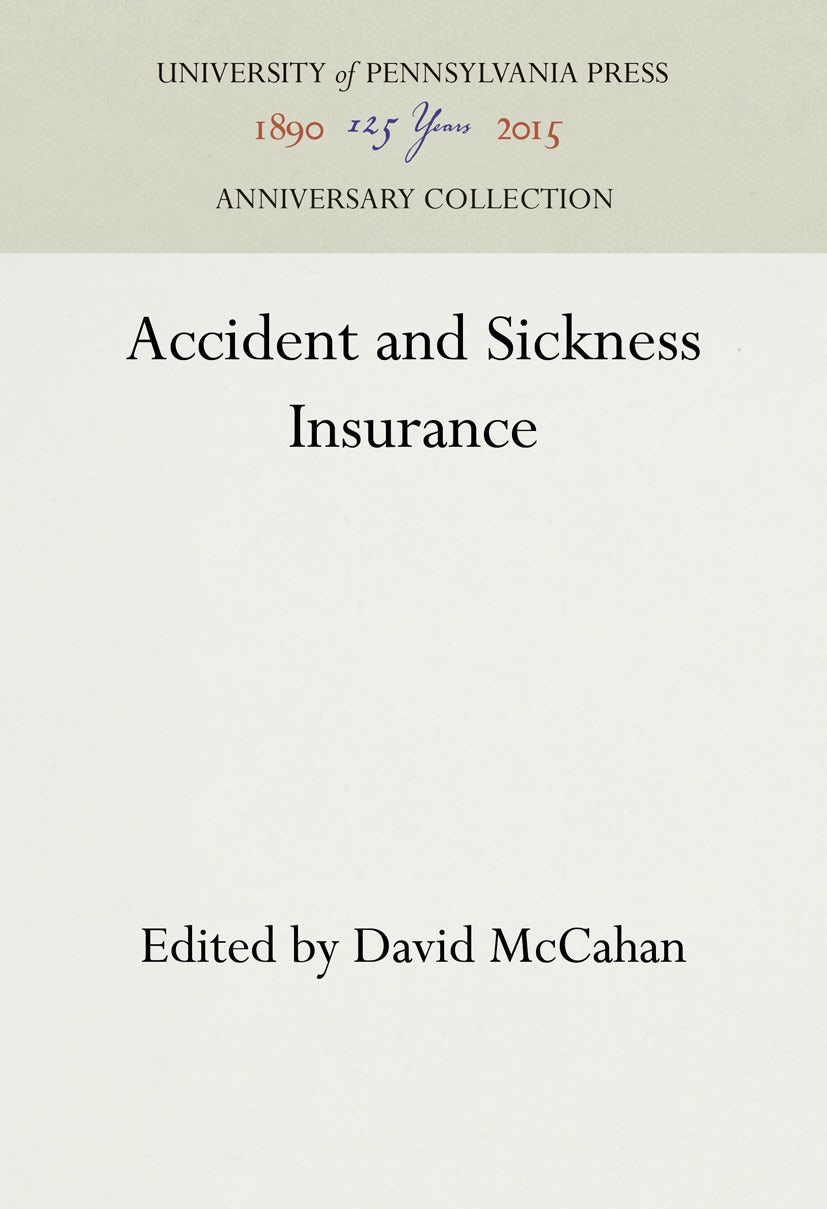 Book cover image for Accident and Sickness Insurance ISBN: 9781512817911