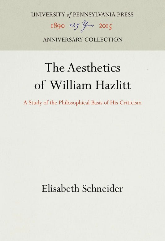 The Aesthetics of William Hazlitt