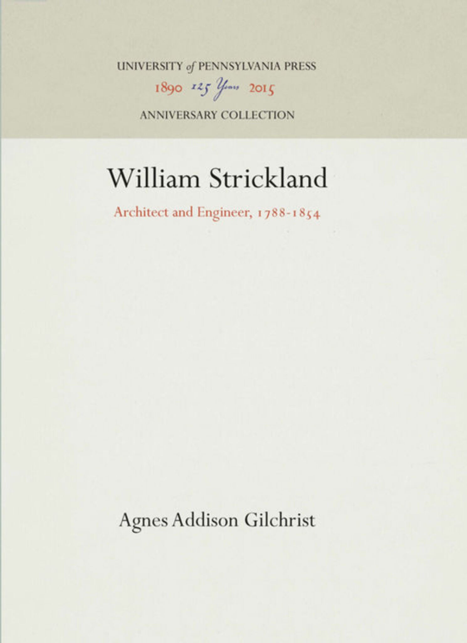 Cover image for William Strickland ISBN 9781512819632