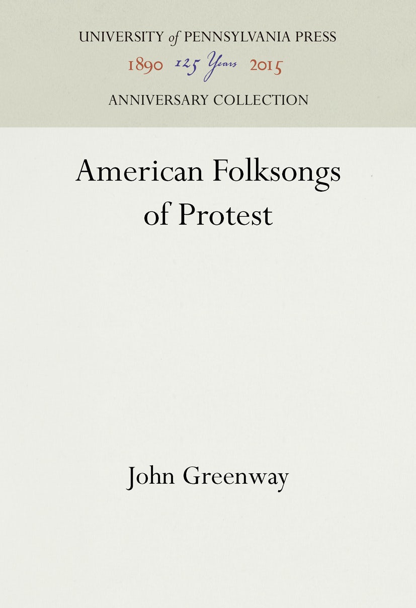 Book cover image for American Folksongs of Protest ISBN: 9781512822182