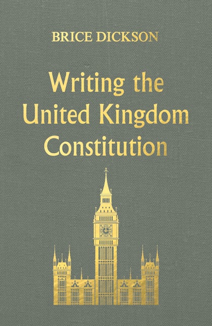 Book cover image for Writing the United Kingdom Constitution ISBN: 9781526131935