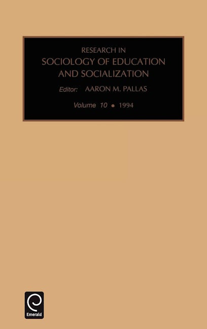 Book cover image for Research in the Sociology of Education and Socialization ISBN: 9781559382830