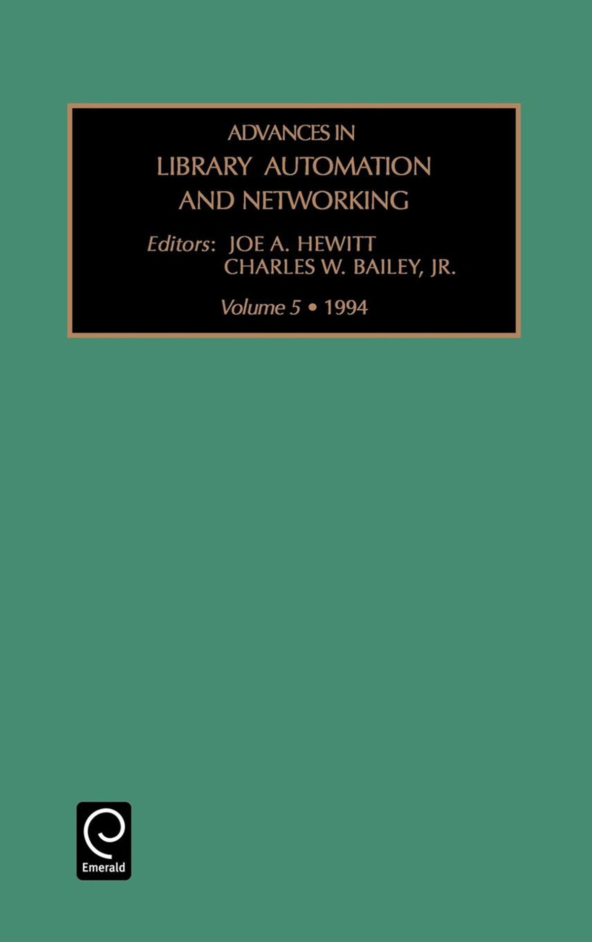 Cover image for Advances in Library Automation and Networking ISBN 9781559385107