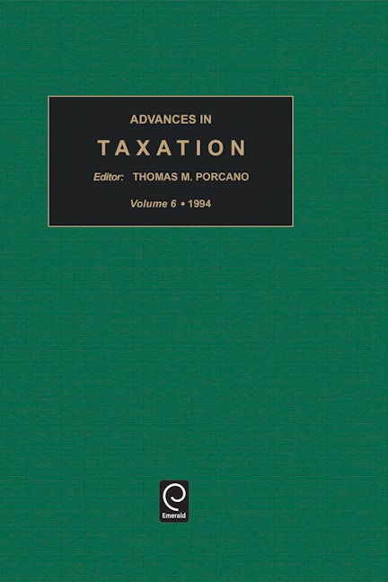 Book cover image for Advances in Taxation ISBN: 9781559387774