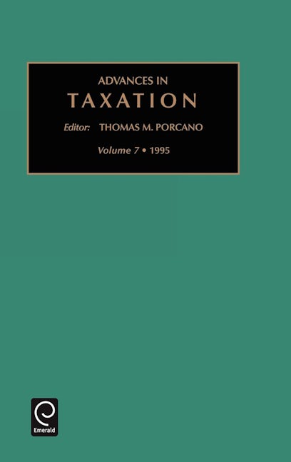 Book cover image for Advances in Taxation ISBN: 9781559389105