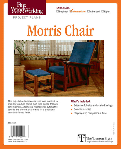 Cover image for Fine Woodworking's Morris Chair Plan, isbn: 9781600856037