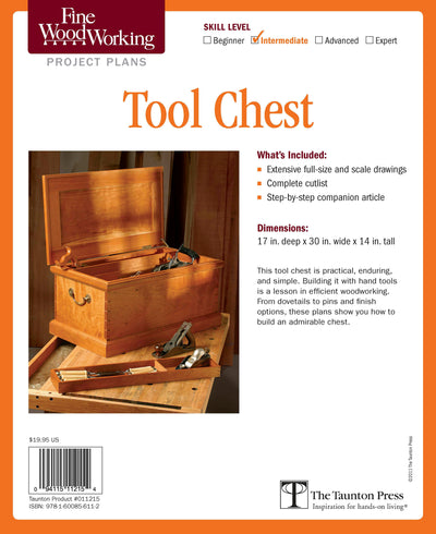 Cover image for Fine Woodworking's Tool Chest Plan, isbn: 9781600856112