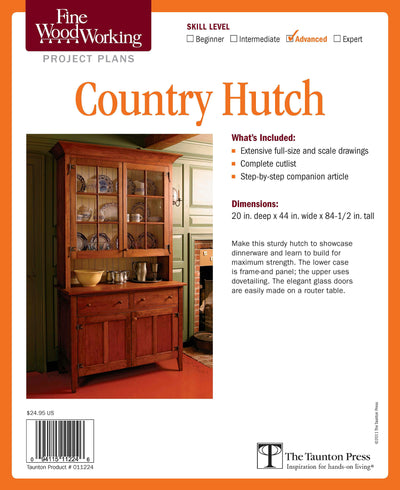 Cover image for Fine Woodworking's Country Hutch Plan, isbn: 9781600856204