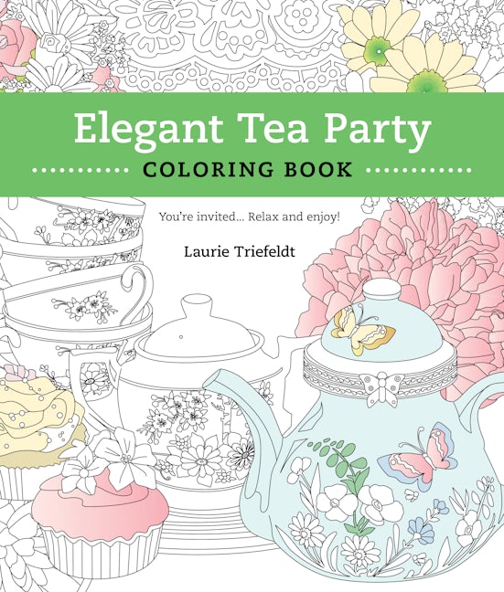 Book cover image for Elegant Tea Party Coloring Book ISBN: 9781610352840
