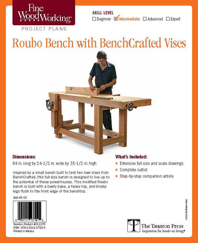Cover image for Fine Woodworking's Roubo Bench with Bench Crafted Vises Plan, isbn: 9781621137924