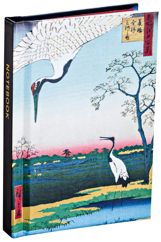 teNeues - Mini Notebook: Hiroshige, Hardcover, 120 Dot-Grid Pages with Lay Flat Binding, Gold Foil Accent