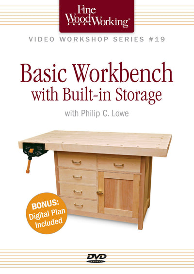 Cover image for Fine Woodworking Video Workshop Series - Basic Workbench with Built-in Storage, isbn: 9781627100571