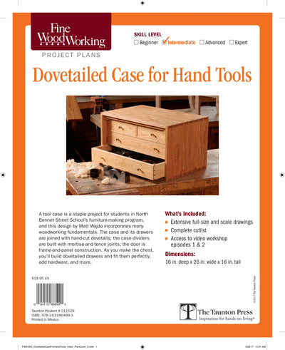 Cover image for Fine Woodworking's Dovetailed Case for Hand Tools Plan, isbn: 9781631868993