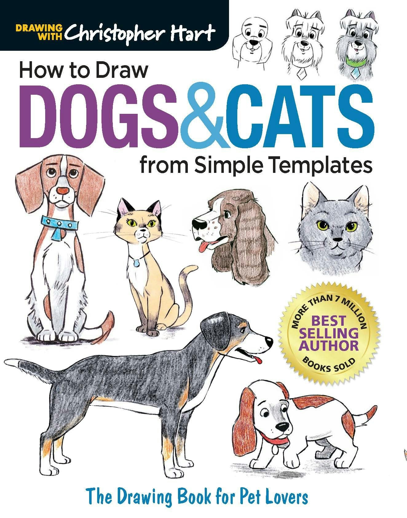 Book cover image for How to Draw Dogs & Cats from Simple Templates ISBN: 9781640210318