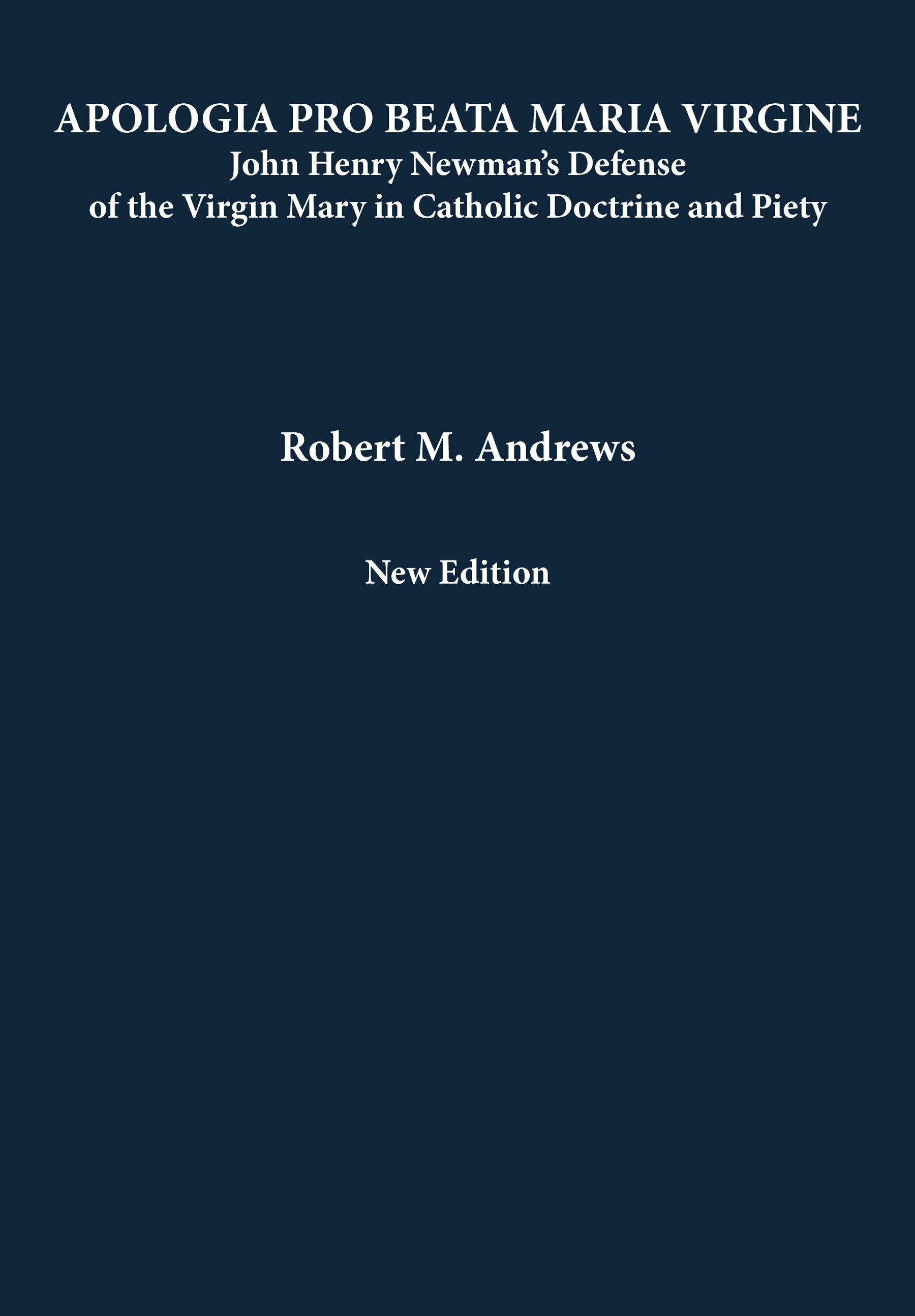 Book cover image for Apologia Pro Beata Maria Virgine ISBN: 9781680534375