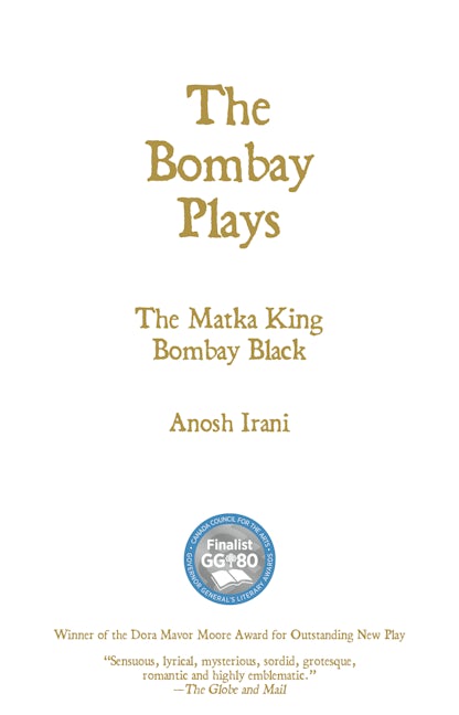 Book cover image for The Bombay Plays ISBN: 9781770917668