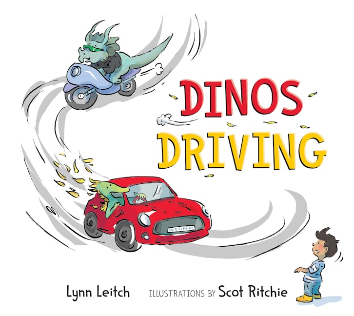 Book cover image for Dinos Driving ISBN: 9781772782691