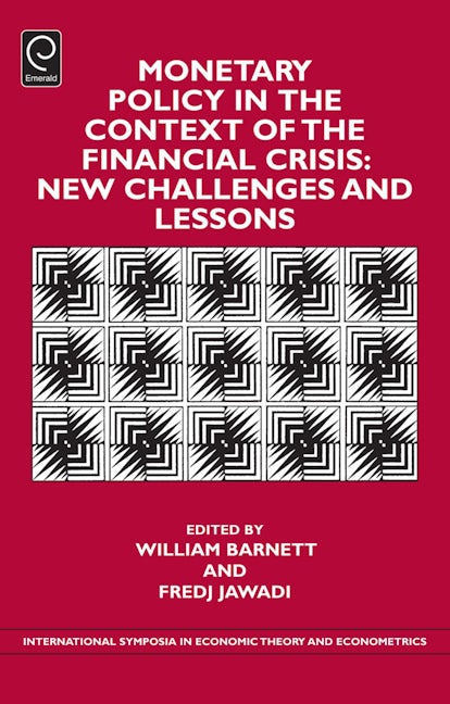 Book cover image for Monetary Policy in the Context of Financial Crisis ISBN: 9781784417802