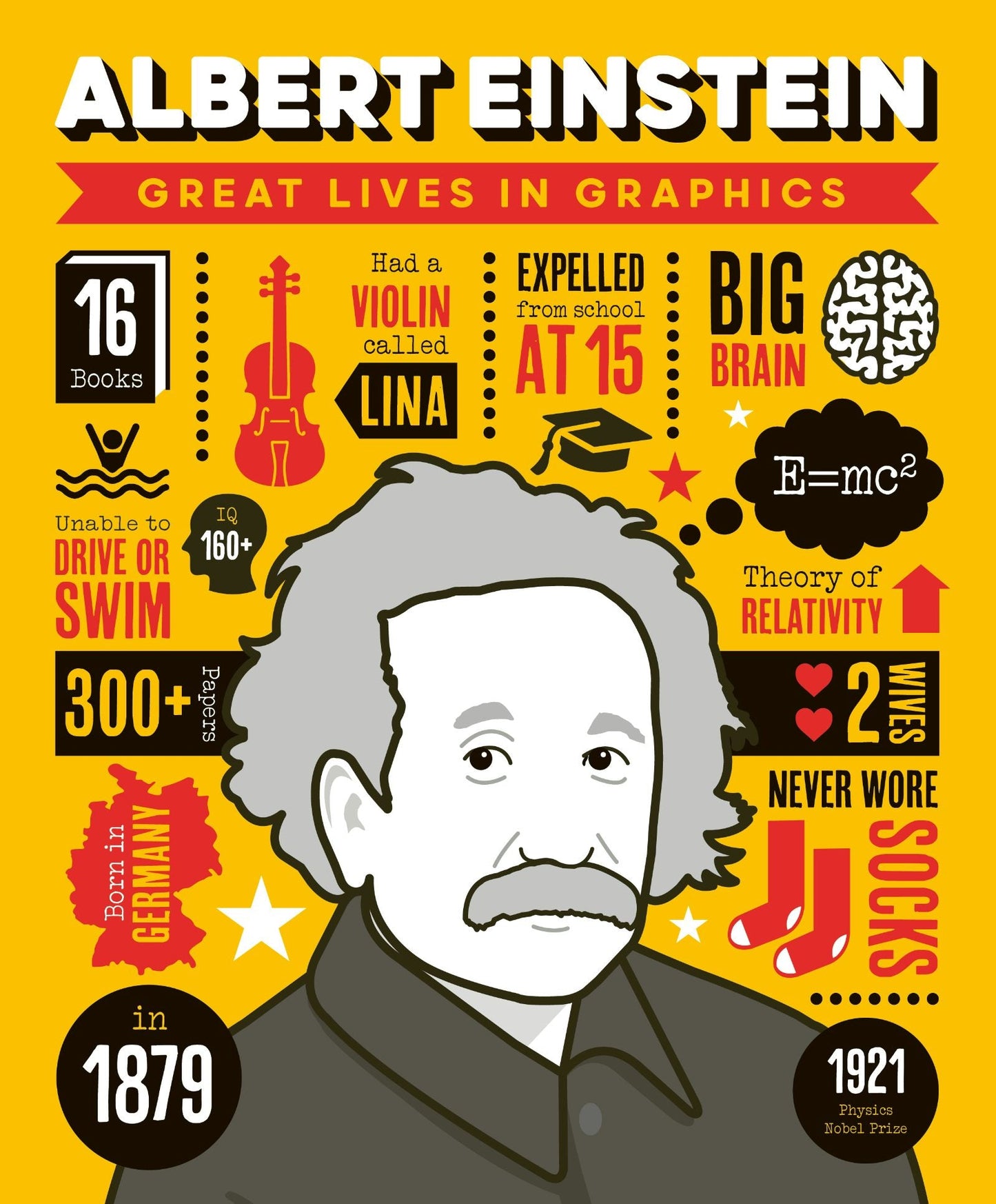 Cover image for Great Lives in Graphics: Albert Einstein ISBN 9781787081215