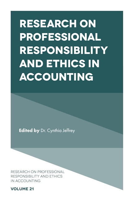 Book cover image for Research on Professional Responsibility and Ethics in Accounting ISBN: 9781787549739