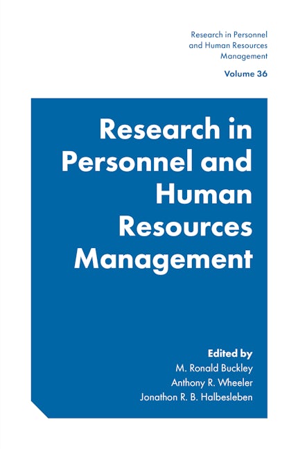 Book cover image for Research in Personnel and Human Resources Management ISBN: 9781787563223