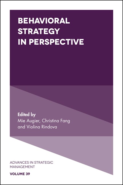 Book cover image for Behavioral Strategy in Perspective ISBN: 9781787563483