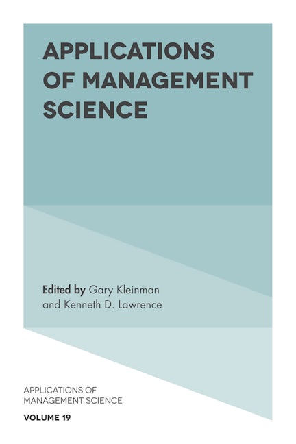 Book cover image for Applications of Management Science ISBN: 9781787566521